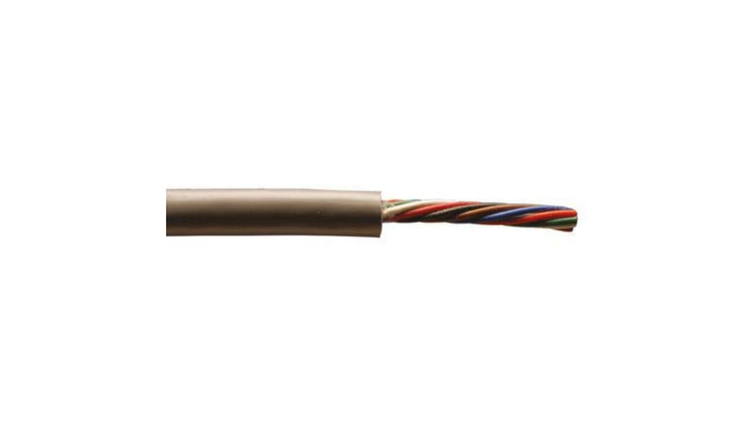 Alpha Wire Alpha Essentials LSZH Communication & Control Series Data Cable, 9 Cores, 0.35 mm², Unscreened, 22 AWG, 30m,