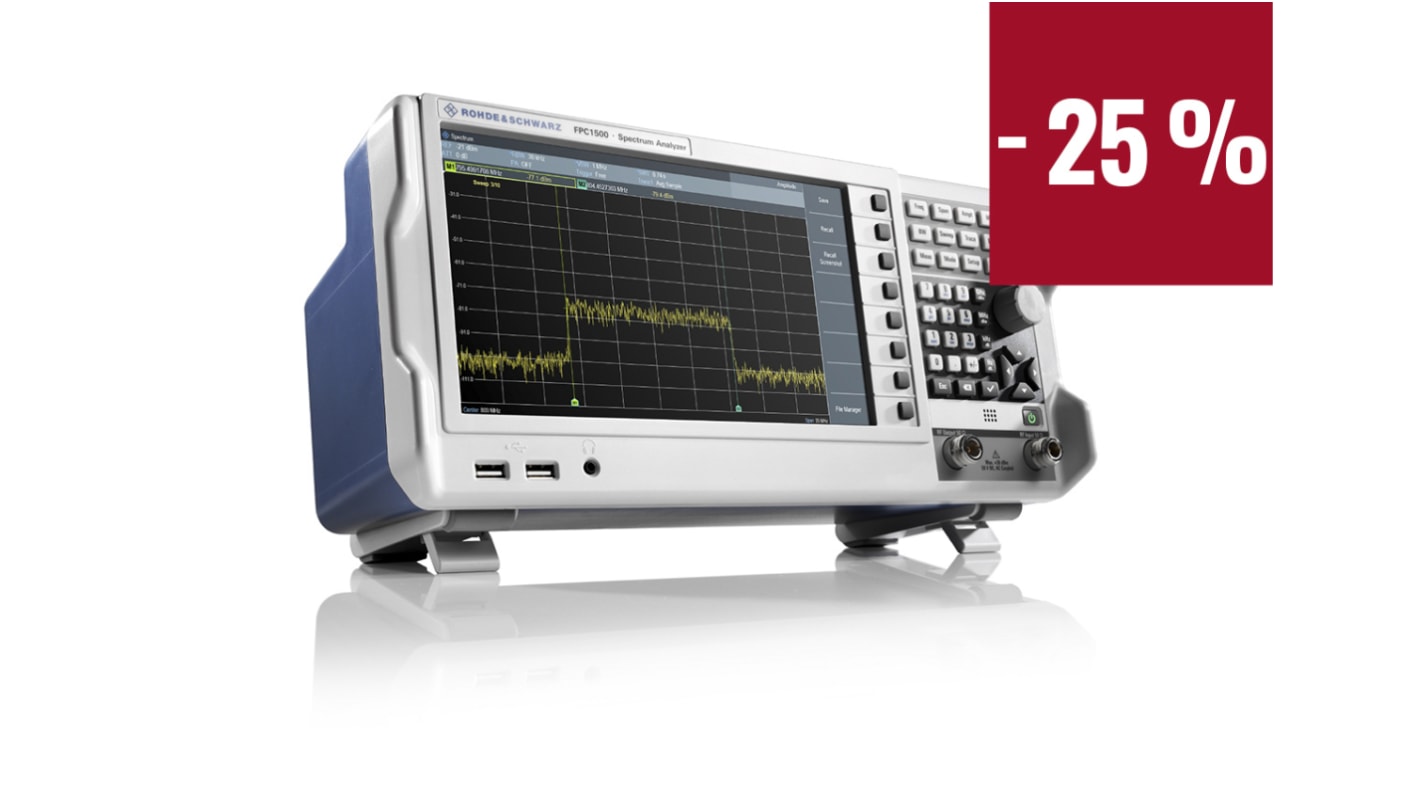 Rohde & Schwarz FPC1500 Desktop Spectrum Analyser, 5 kHz → 3 GHz