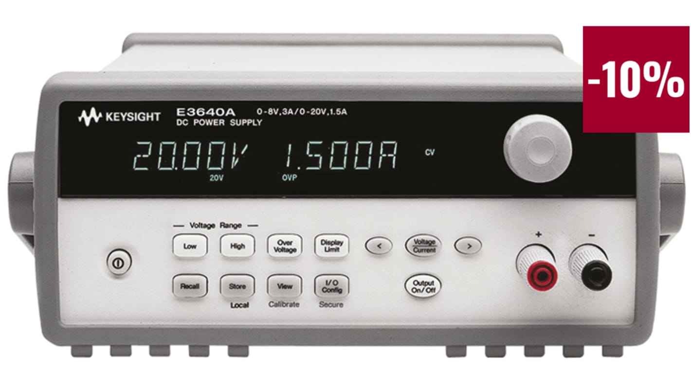 Keysight Technologies E3640A Digital Labornetzgerät 30W, 0 → 20V / 1.5A, ISO-kalibriert