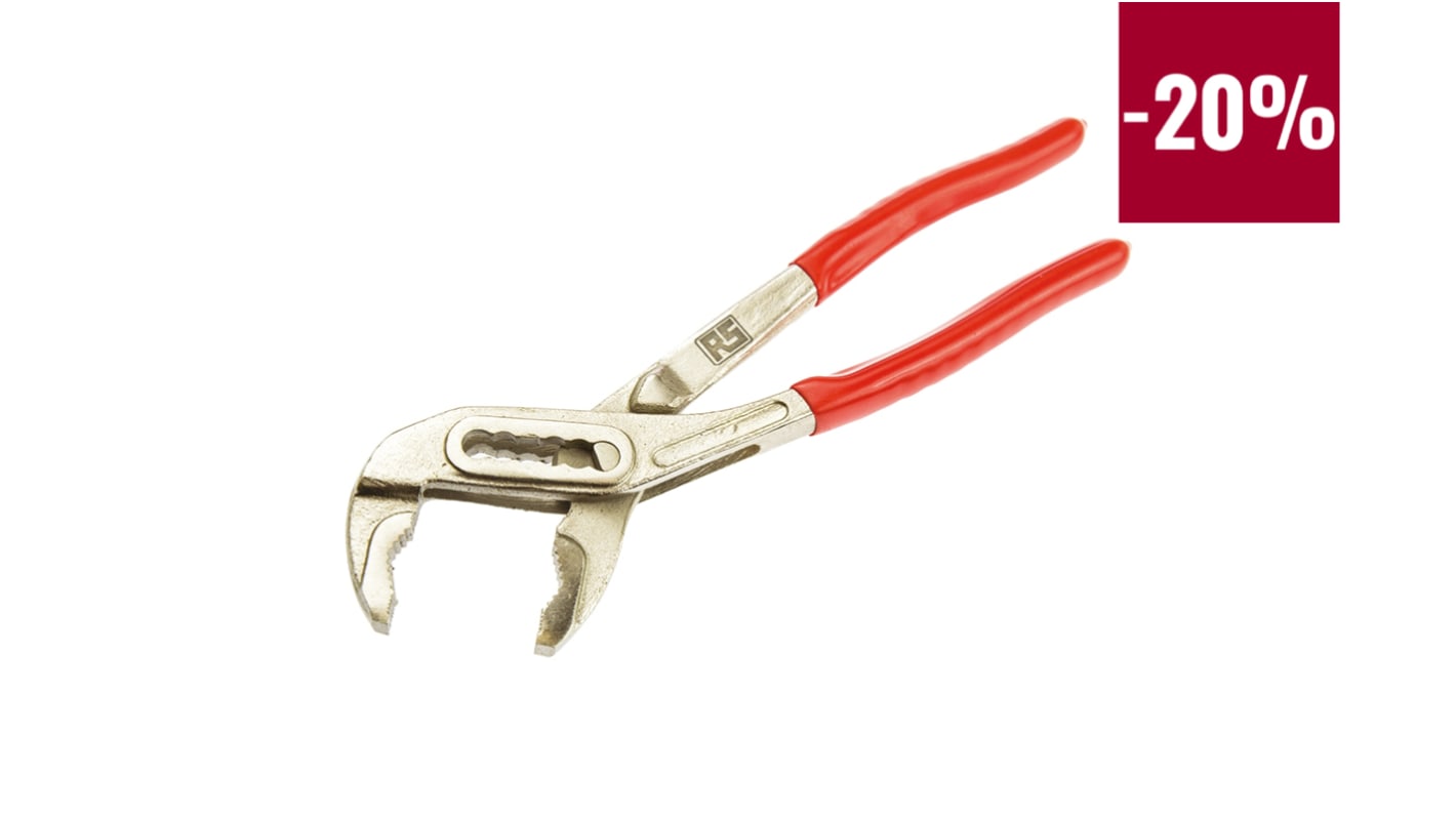 RS PRO Water Pump Pliers, 175 mm Overall