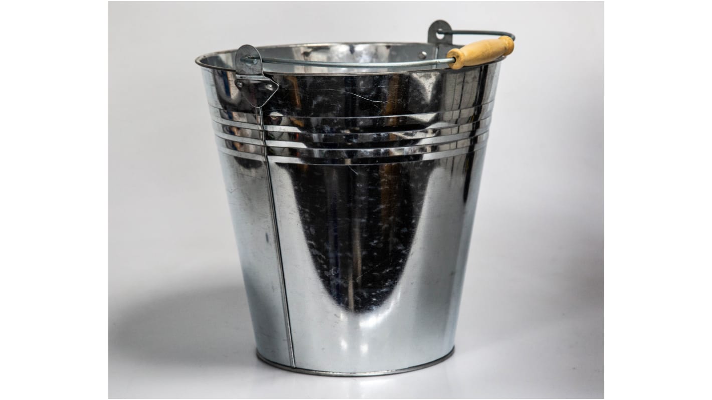 9L Galvanised Steel Bucket With Handle