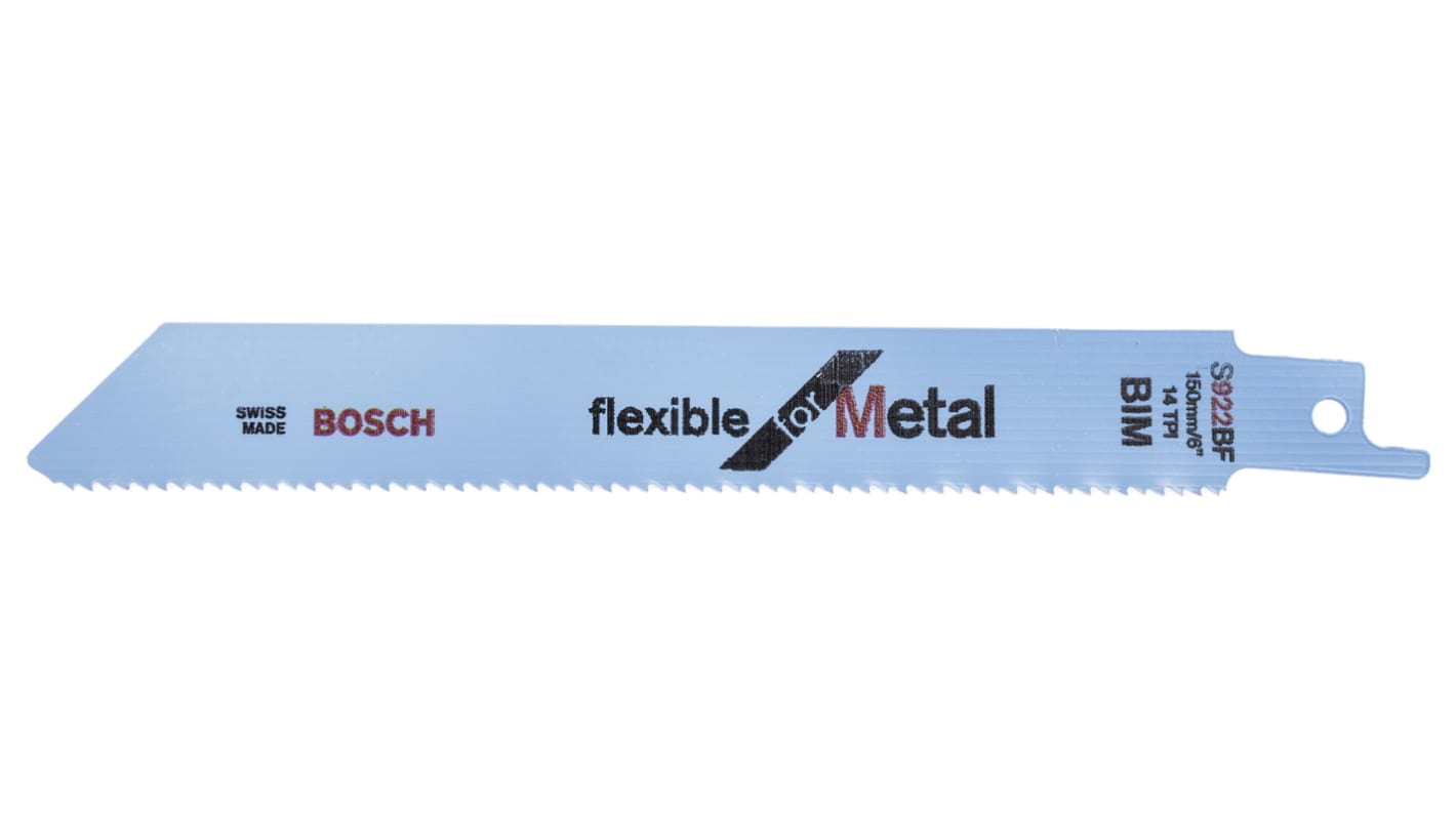 Bosch Säbelsägeblatt, Schnittlänge 150mm / 14 TPI, 5 Stück für Eisenmetalle