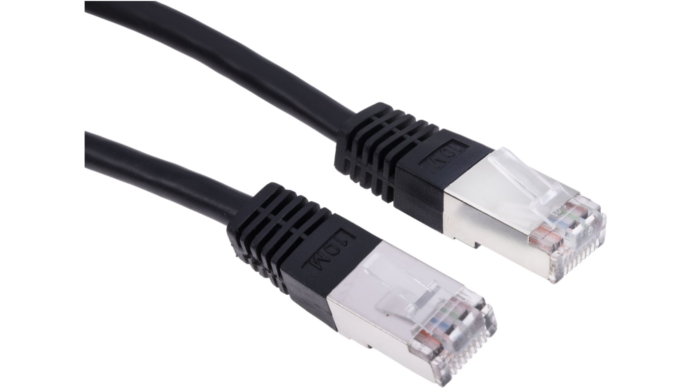 Câble Ethernet catégorie 6 S/FTP RS PRO, Noir, 10m PVC Avec connecteur