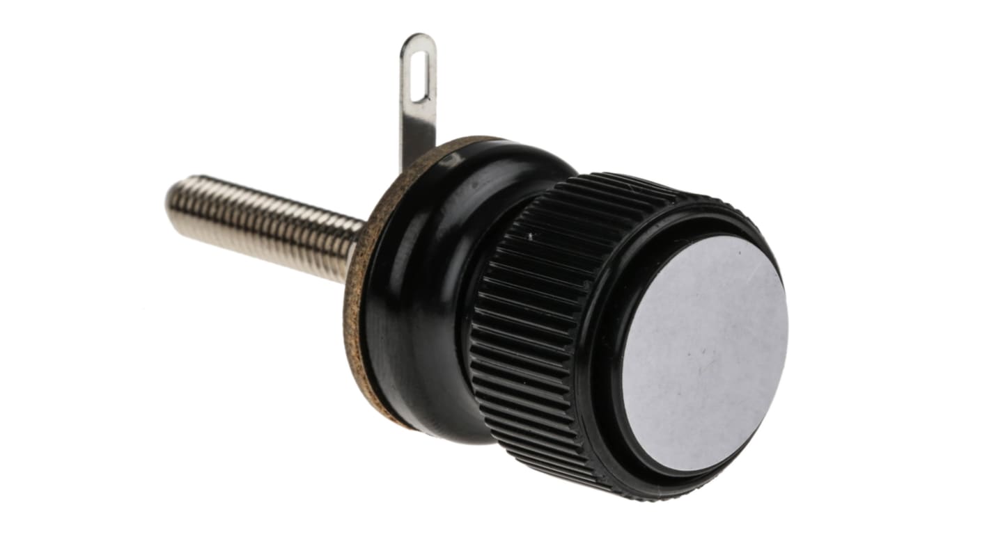 RS PRO 黑色绝缘测试端子, 30A, 3kV, M6螺纹, 酚醛树脂，醋酸丁酸主体, 面板最厚25mm
