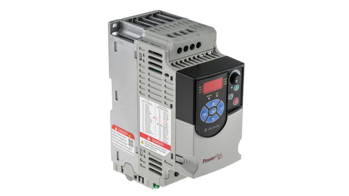 Allen Bradley Inverter Drive, 1.5 kW, 3 Phase, 480 V ac, 4.2 A, PowerFlex 4M Series