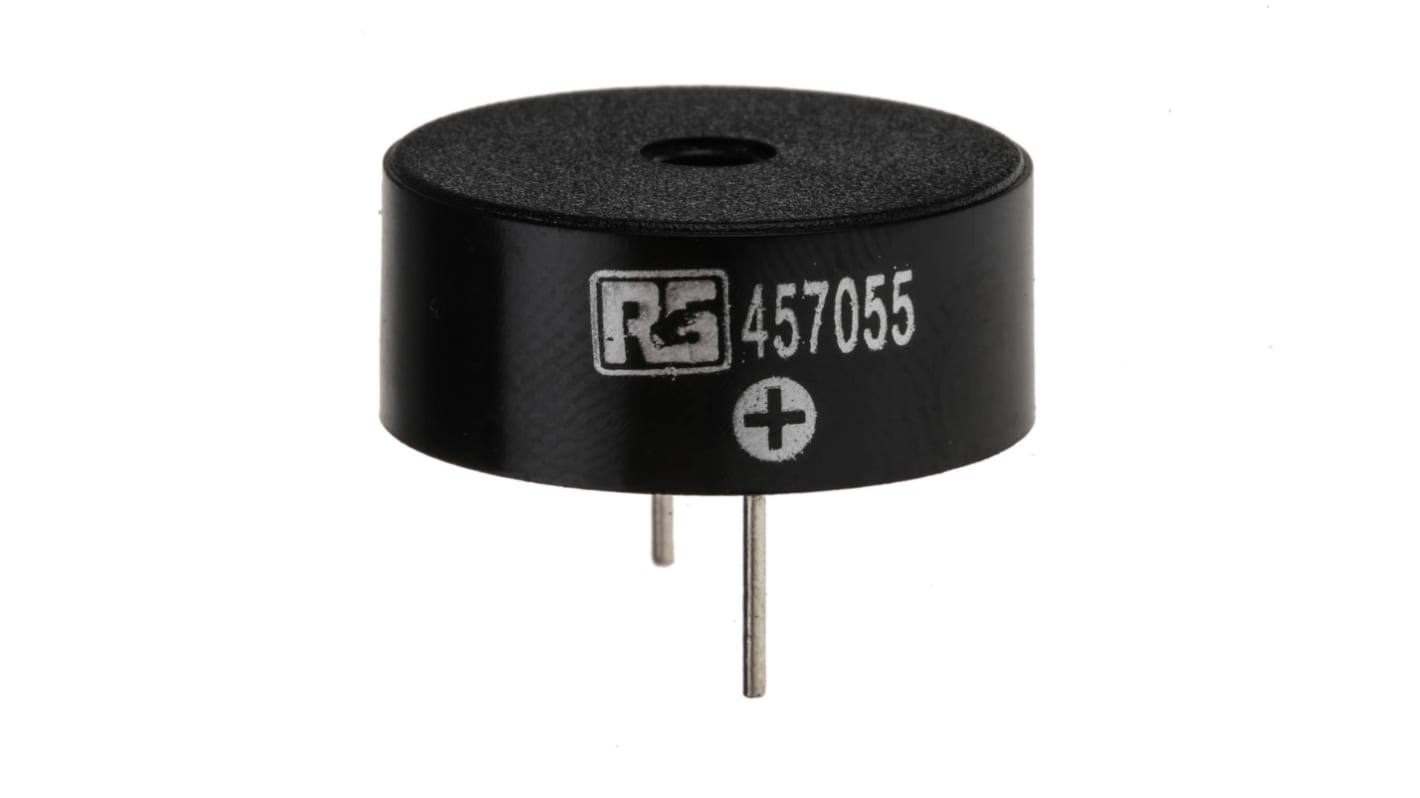 RS PRO Piezo Buzzer Dauerton, 95dB, Durchsteckmontage, 3V dc→30V dc, Intern, ø 23.5mm, 23.5 (Dia.) x 9.5mm