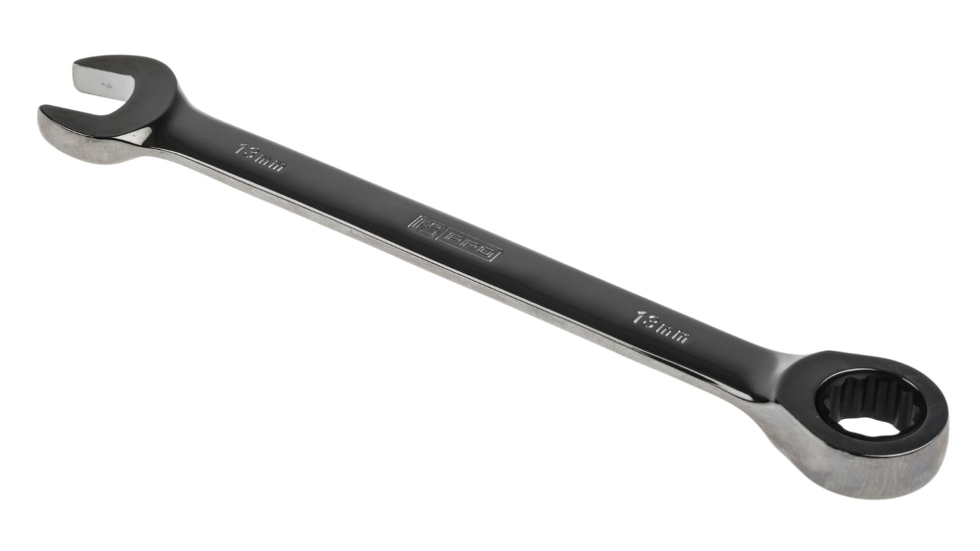 RS PRO Combination Ratchet Spanner 13mm Metric Double Ended RS
