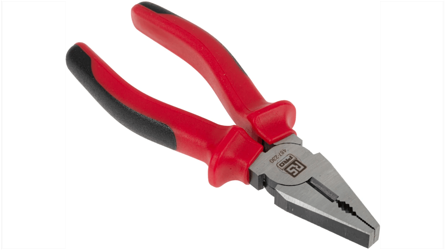 RS PRO Combination Pliers, 150 mm Overall, Straight Tip, 34mm Jaw