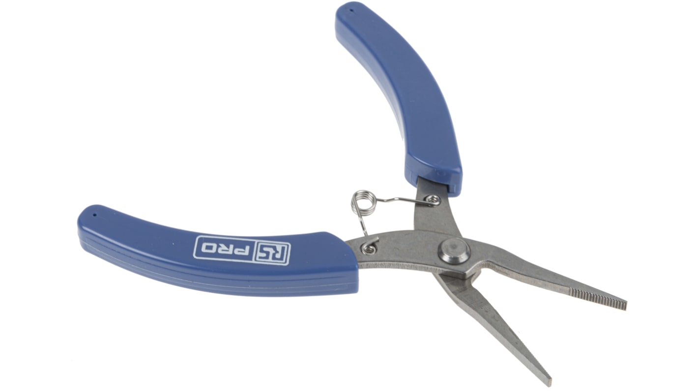 RS PRO Flat Nose Pliers, 130 mm Overall, Straight Tip, 25mm Jaw