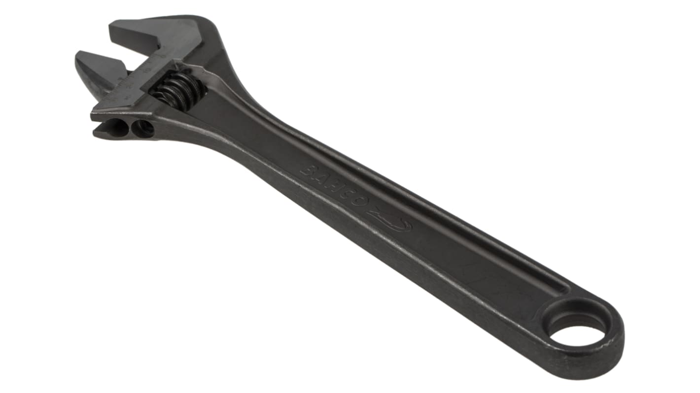 Bahco Adjustable Spanner, 255 mm Overall, 31mm Jaw Capacity, Metal Handle