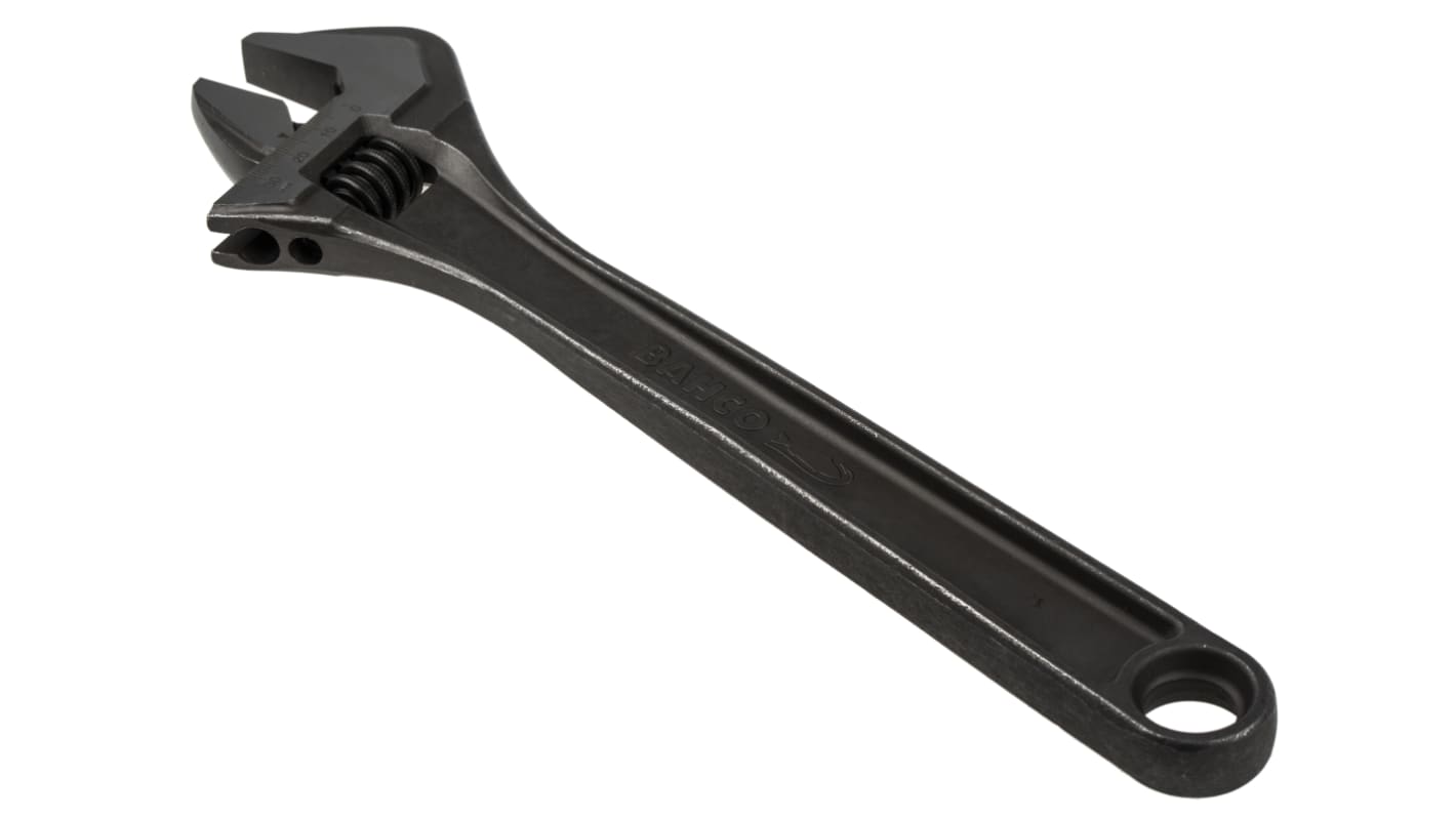 Bahco Adjustable Spanner, 305 mm Overall, 34mm Jaw Capacity, Metal Handle