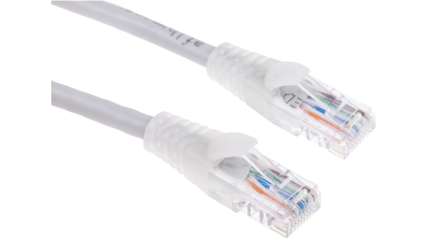 Cable Ethernet Cat5e U/UTP RS PRO de color Gris, long. 2m, funda de PVC