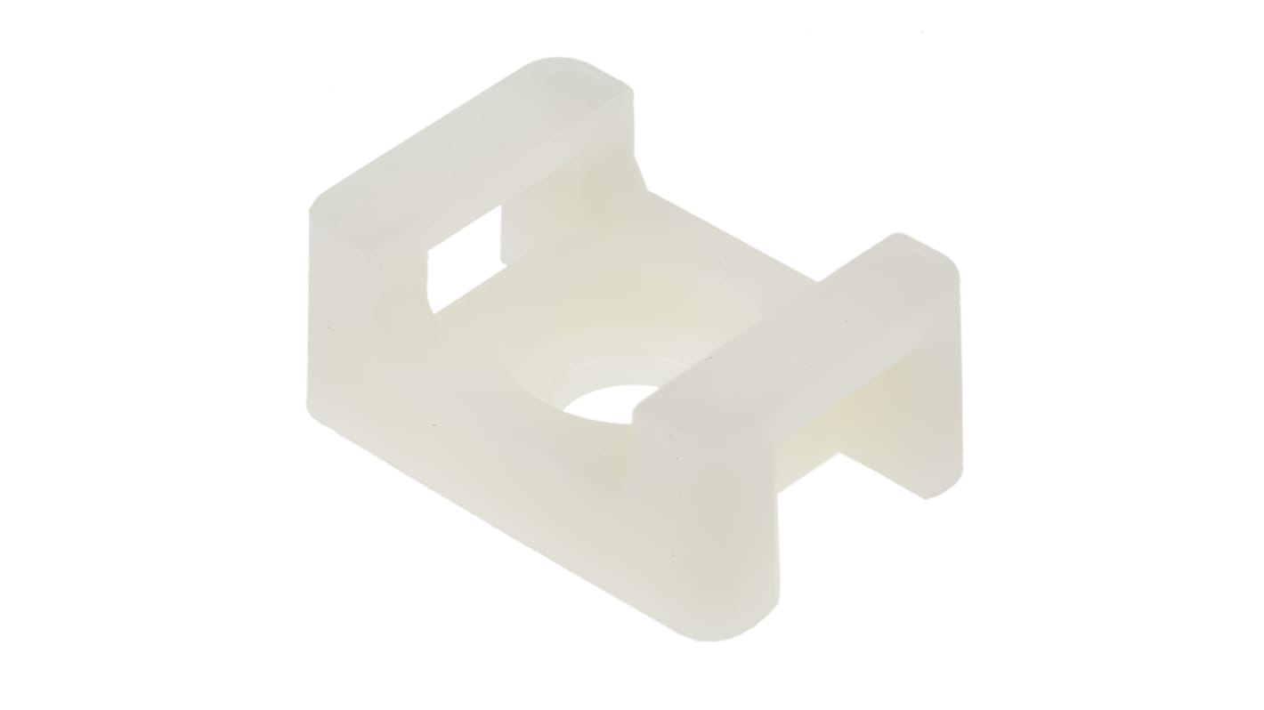 RS PRO White Cable Tie Mount 16 mm x 23mm, 9mm Max. Cable Tie Width