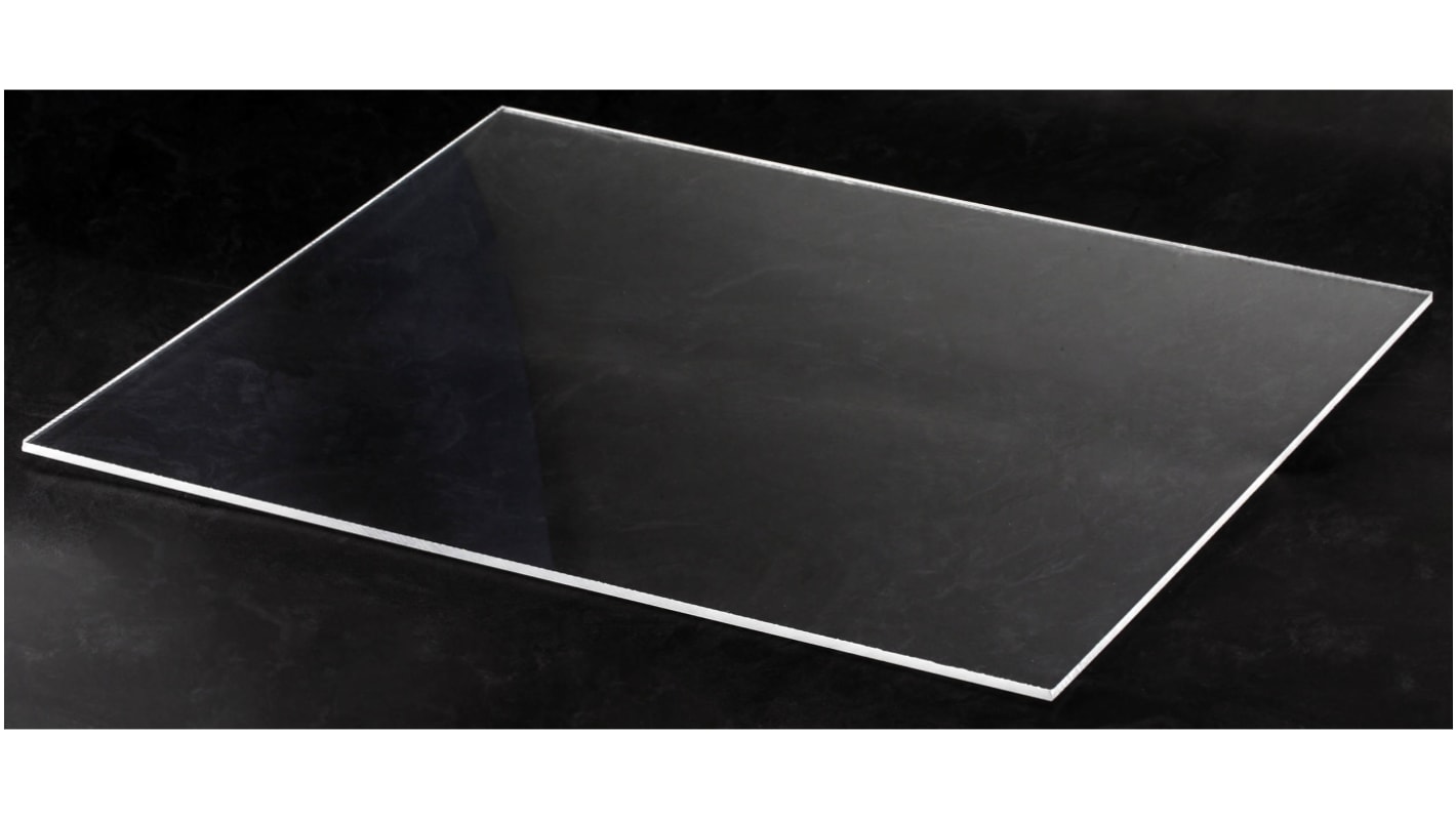 Foglio di plastica Tipo pieno RS PRO in PMMA, Chiaro, 500mm x 400mm x 5mm