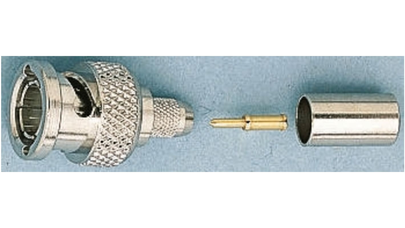 Telegartner, Plug Cable Mount BNC Connector, 50Ω, Crimp Termination, Straight Body