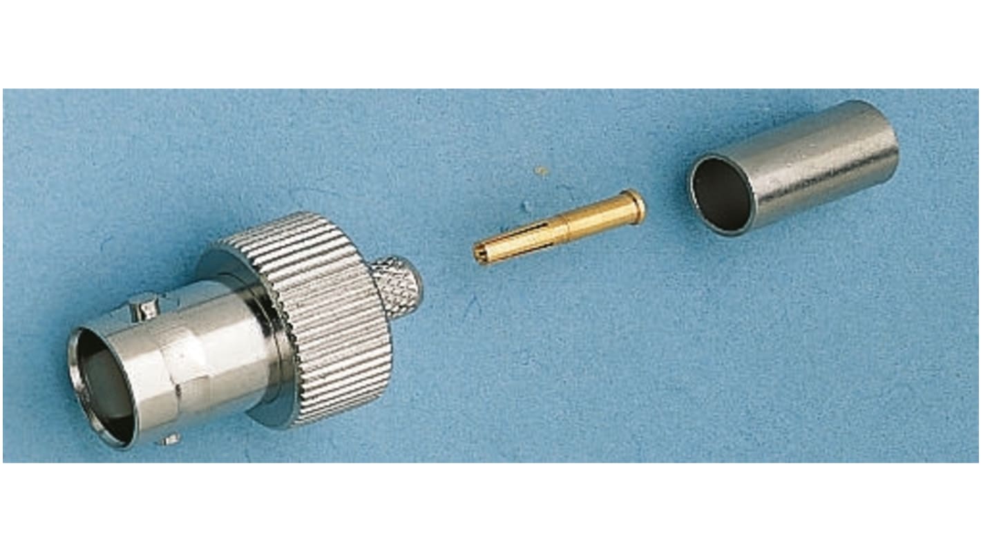 Amphenol RF, jack Cable Mount BNC Connector, 75Ω, Crimp Termination, Straight Body