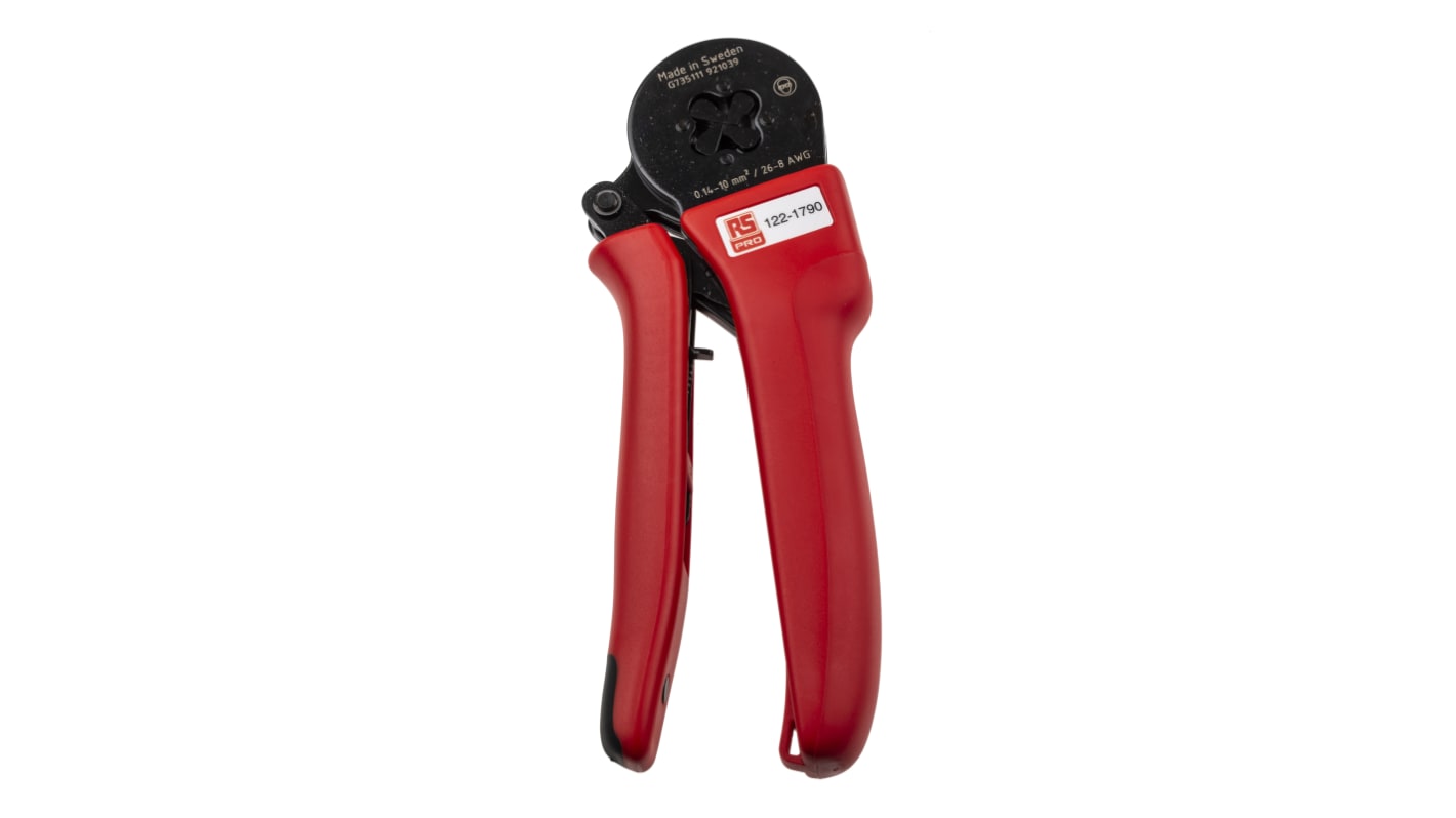 RS PRO Hand Ratcheting Crimp Tool for Wire End Sleeves, 0.14 → 10mm² Wire