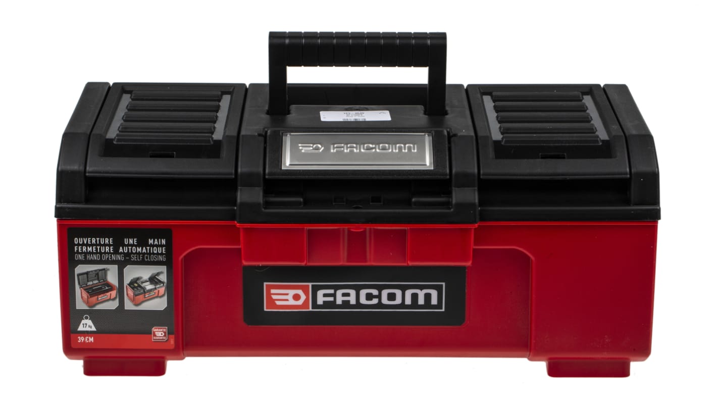 Facom 工具箱, 塑料制, 黑色/红色, 391 x 222 x 164mm