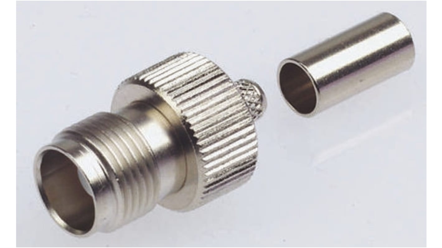 Amphenol RF, jack Cable Mount TNC Connector, 50Ω, Crimp Termination, Straight Body