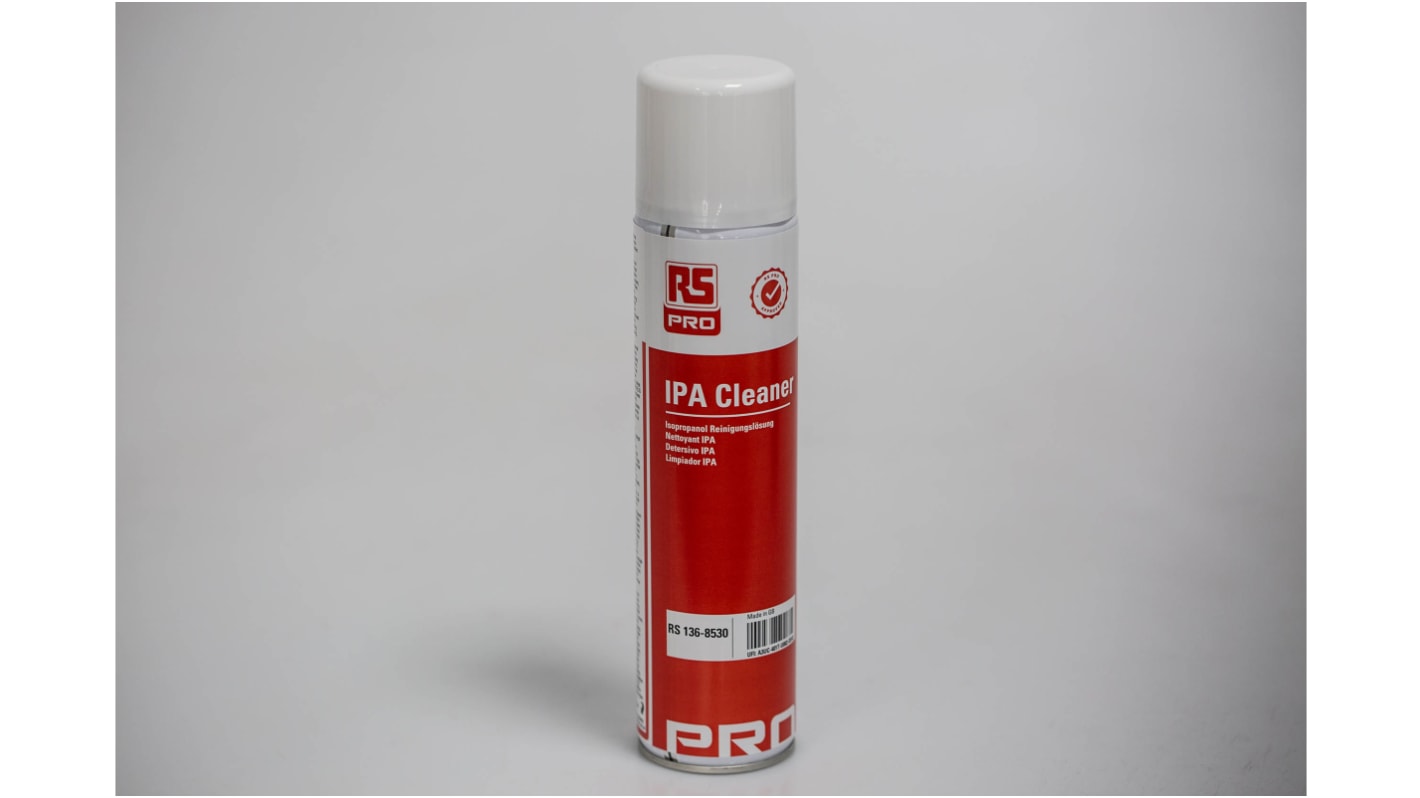 RS PRO 400 ml Aerosol Isopropyl Alcohol for Electronics, General Cleaning