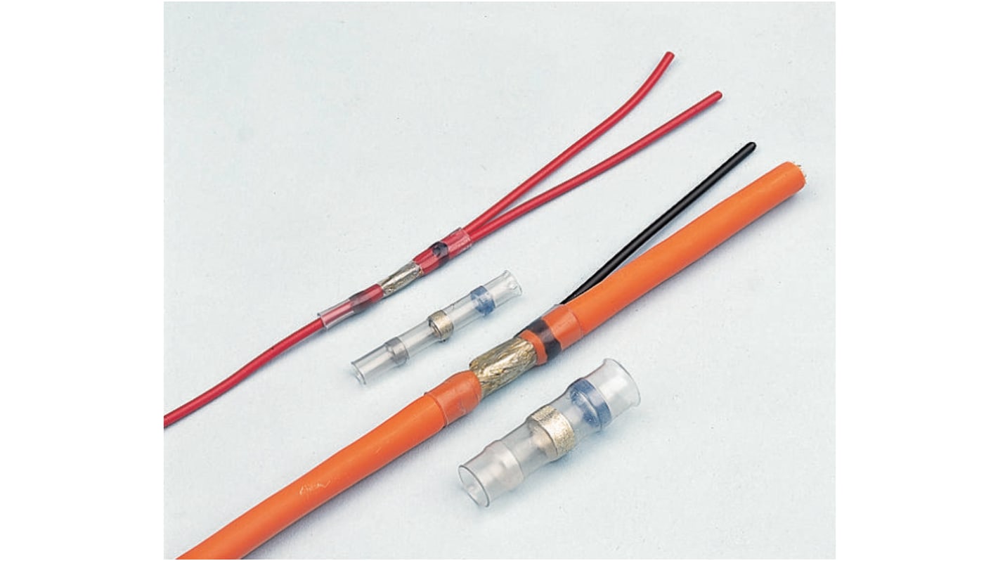 Łącznik lutowany, dł. 42mm, Ø kabla 6.6 → 10.7mm, kolor: Przezroczysty, materiał: Poliolefina, TE Connectivity