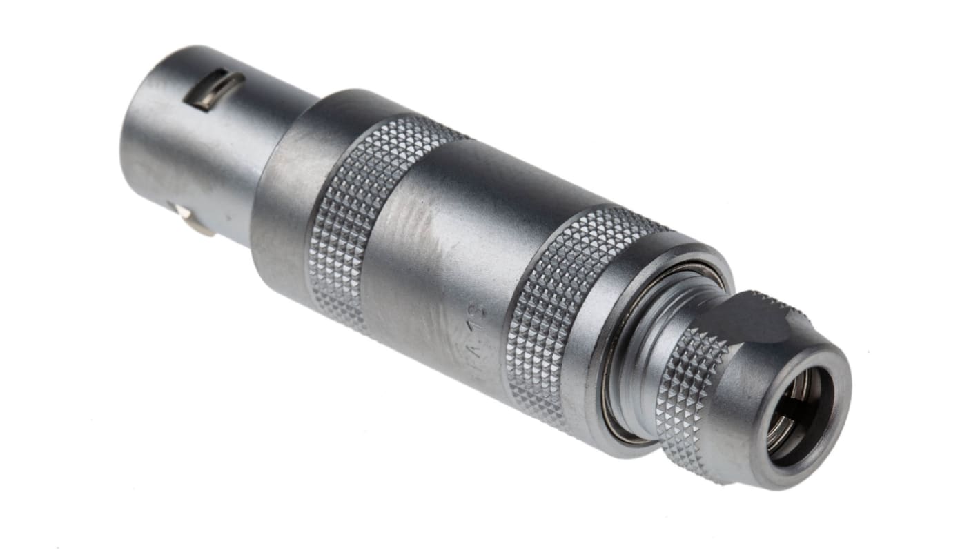 LEMO Circular Connector, 4 Contacts, Cable Mount, Plug, Male and Female Contacts, IP50, 1S Series