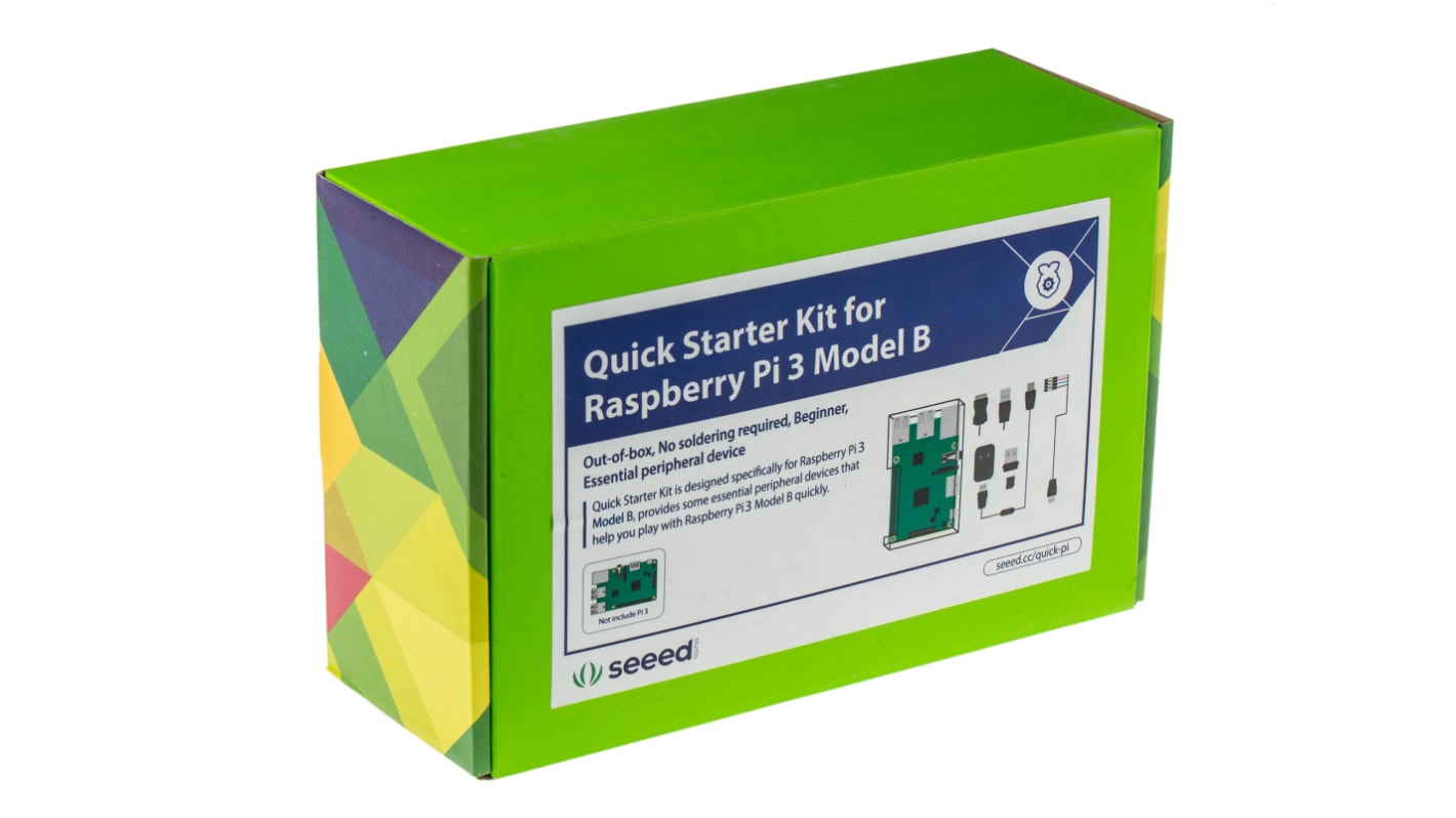 Seeed Studio Quick Starter Kit For Raspberry Pi 3 with Cables, Case & Preloaded OS MicroSD Card