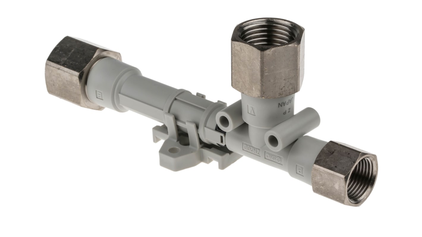 Générateur de vide SMC, buse de 2mm, -66kPa 155L/min.