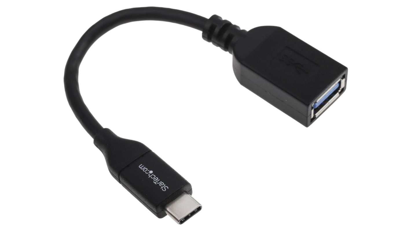 Kabel USB Złącze A USB C Złącze B USB A dł. 150mm Kabel ładujący USB-C USB 3.0 kolor: Czarny