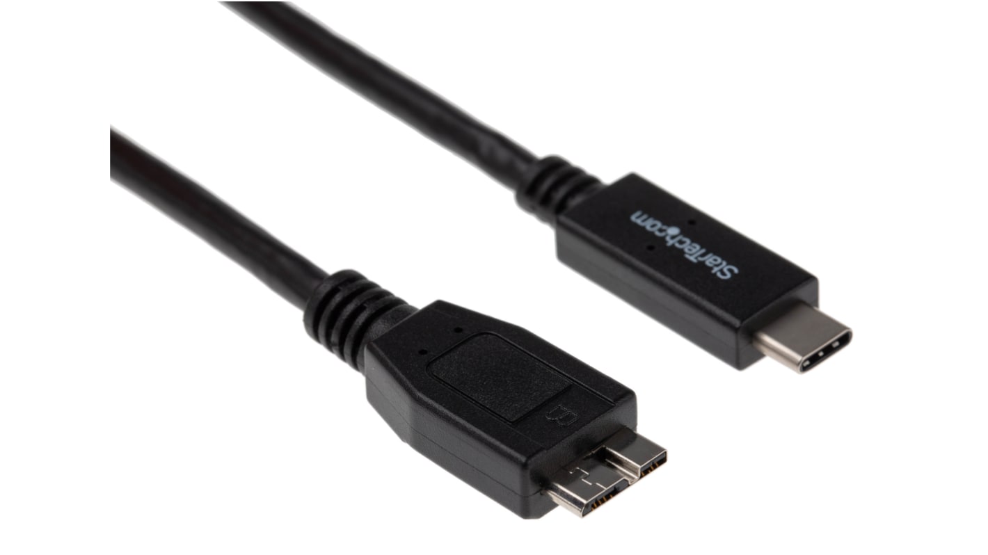 Kabel USB Złącze A USB C Złącze B Micro USB typu B dł. 500mm Kabel USB-C do USB Micro-B USB 3.1 kolor: Czarny