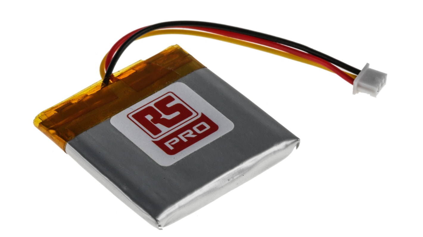 RS PRO 3.7V Rechargeable Battery Pack, 310mAh - Pack of 1
