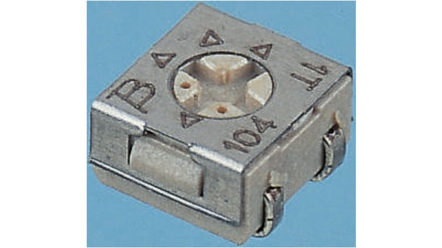 Bourns 3314 1-Gang SMD Trimmer-Potentiometer, Einstellung von oben, 100kΩ, ±20%, 0.25W, J-Schraubkloben, L. 4.5mm