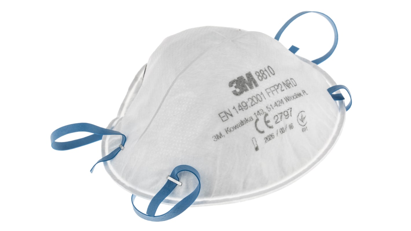 3M 8000 Series Disposable Face Mask for General Purpose Protection, FFP2, Non-Valved, Moulded 20 per Package