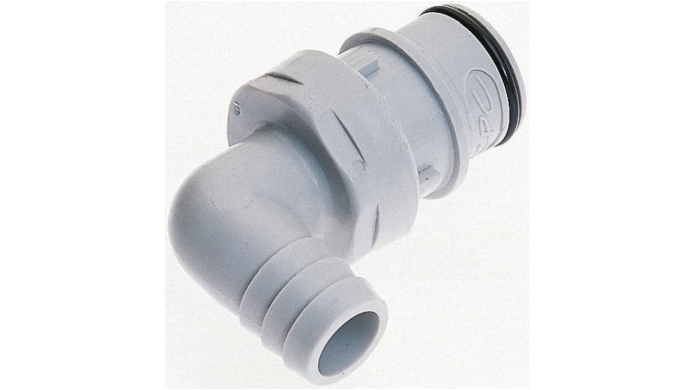 Colder Products Hose Connector, Elbow Hose Tail Coupling 1/2in ID, 4.2 bar