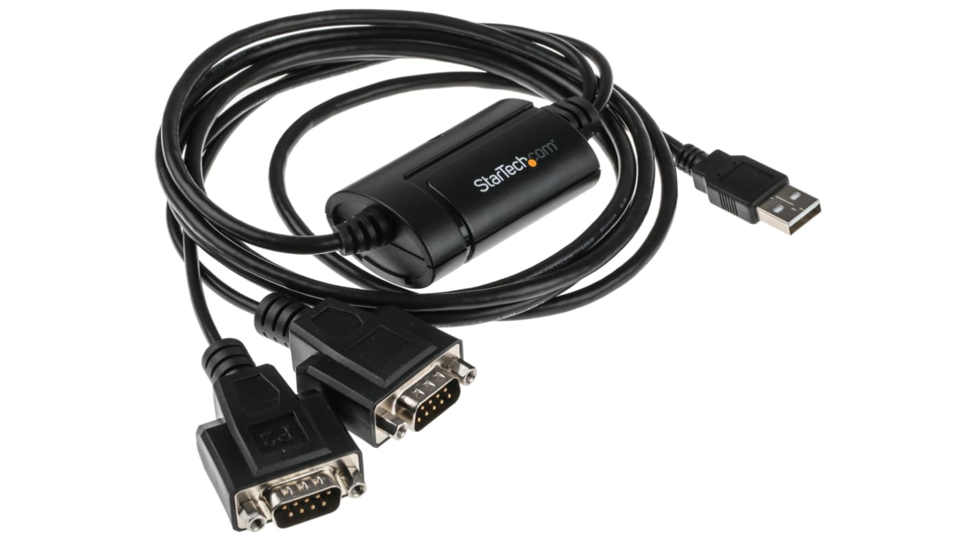 StarTech.com RS232 USB A Female to D-sub, 9 Pin Male Interface Converter