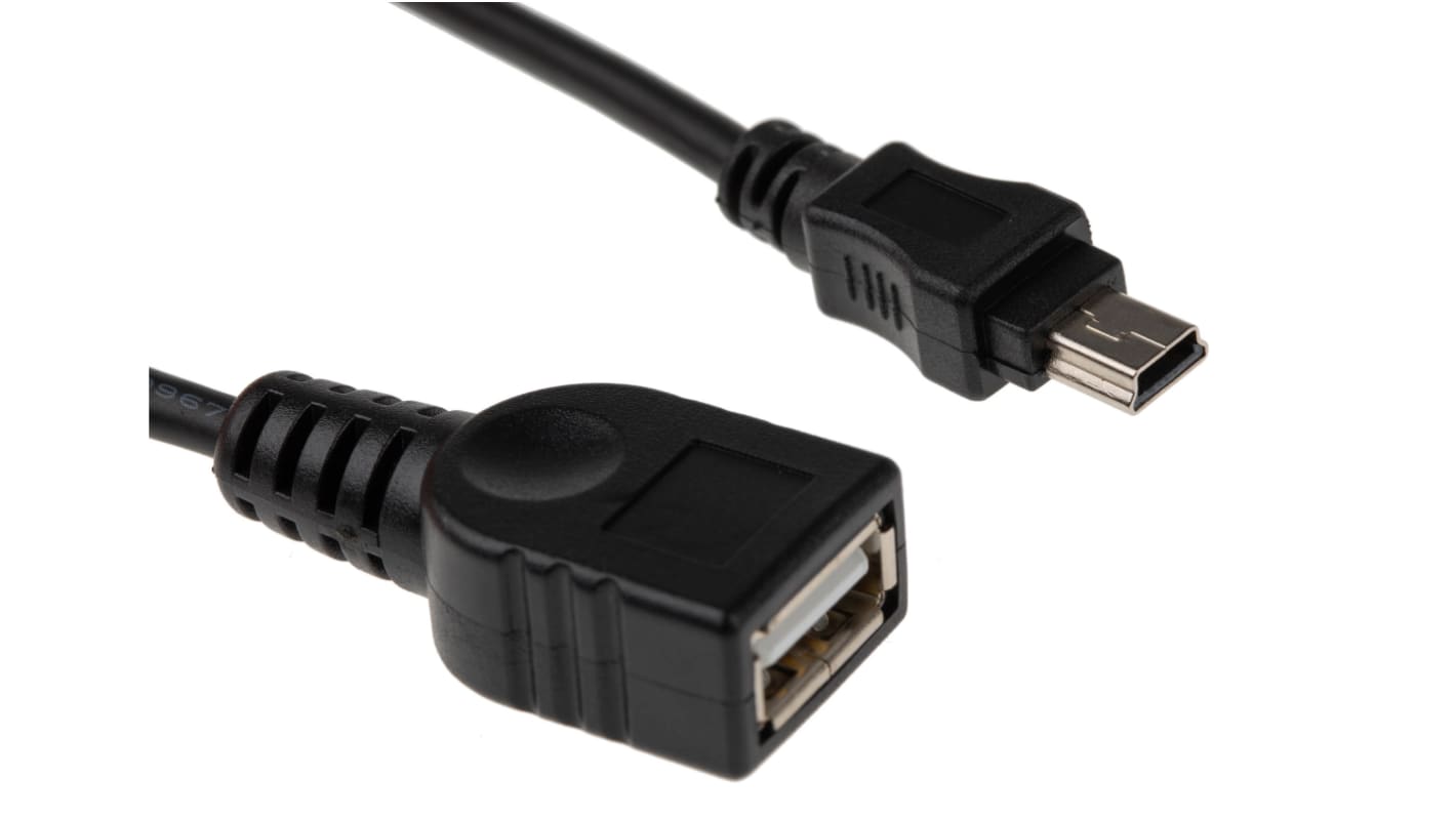 StarTech.com USB 2.0, Female USB A to Male Mini USB B, 480Mbps, 300mm