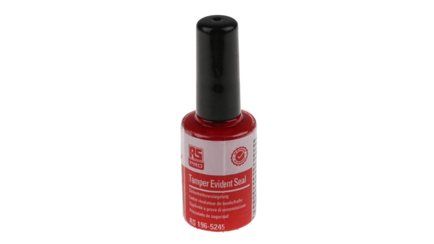 RS PRO Schraubensicherungsklebstoff Flüssig Rot Manipulationssicherer Siegellack, Flasche 15 ml aushärtend in 24 h