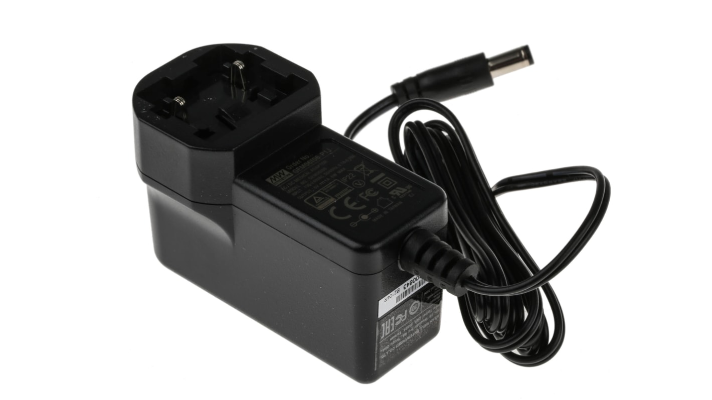 Adattatore AC/DC MEAN WELL 6V cc, 1A