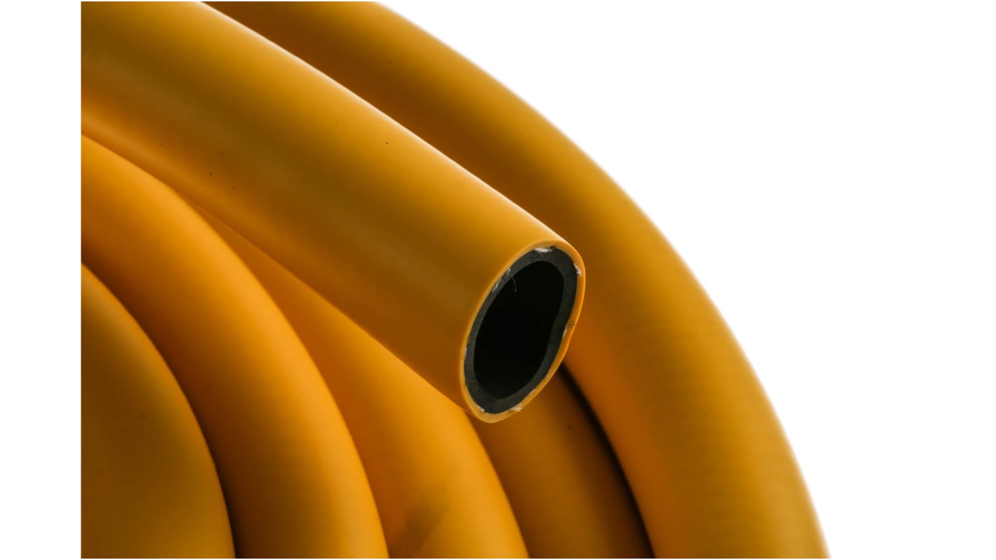 RS PRO PVC, Hose Pipe, 19mm ID, 25.5mm OD, Yellow, 25m