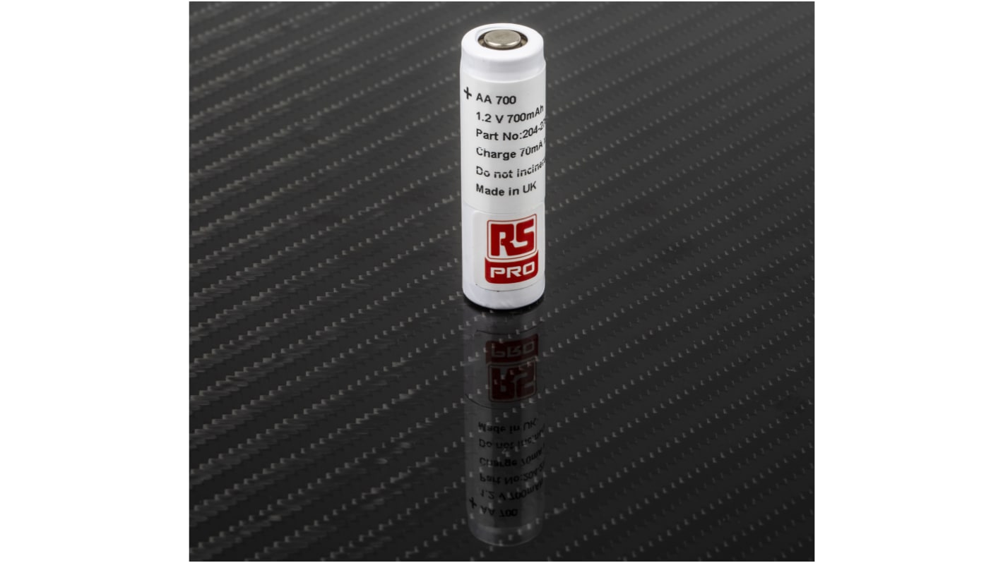 RS PRO 充電式単三電池, ニッカド, 公称電圧1.2V, 780mAh