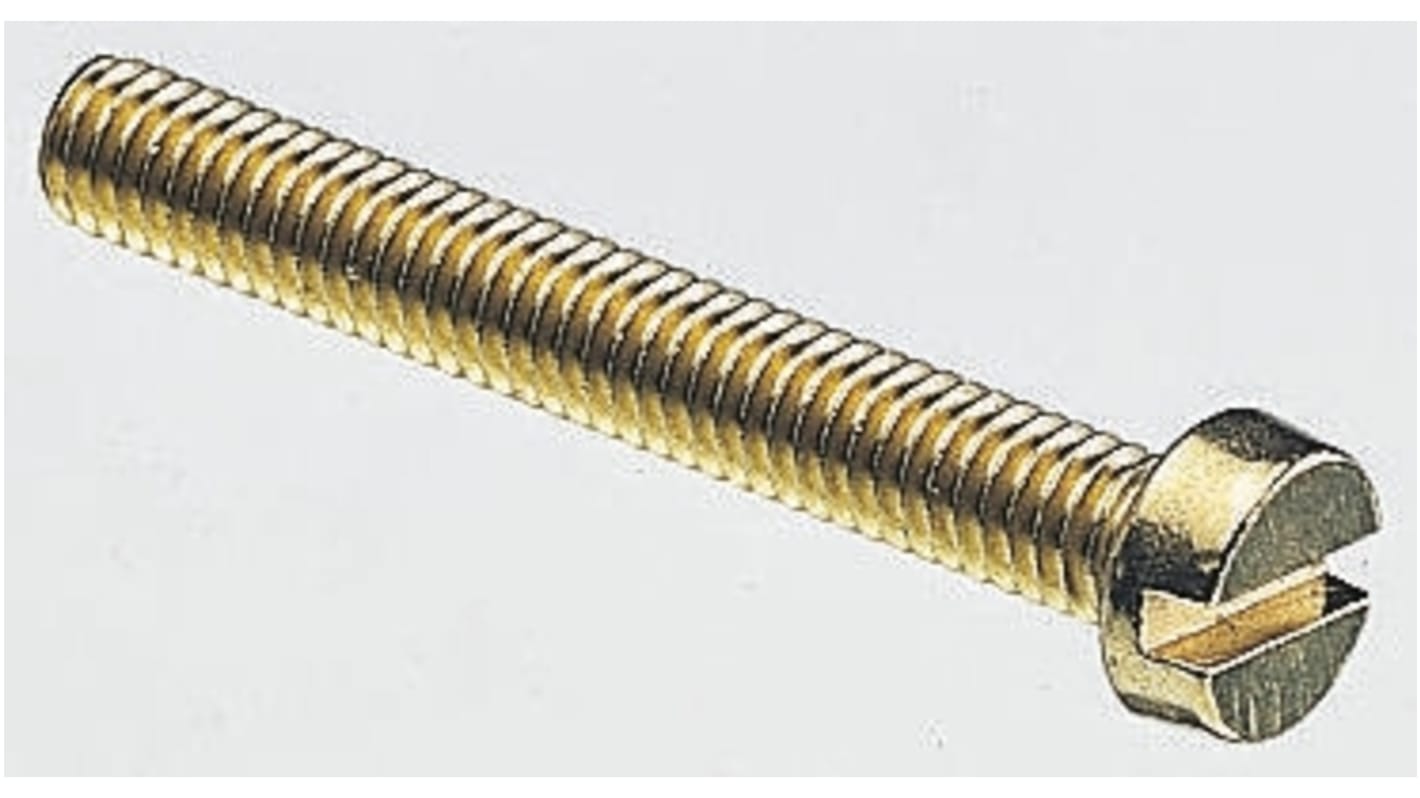 Brass slotted cheese head screw,M4x6mm