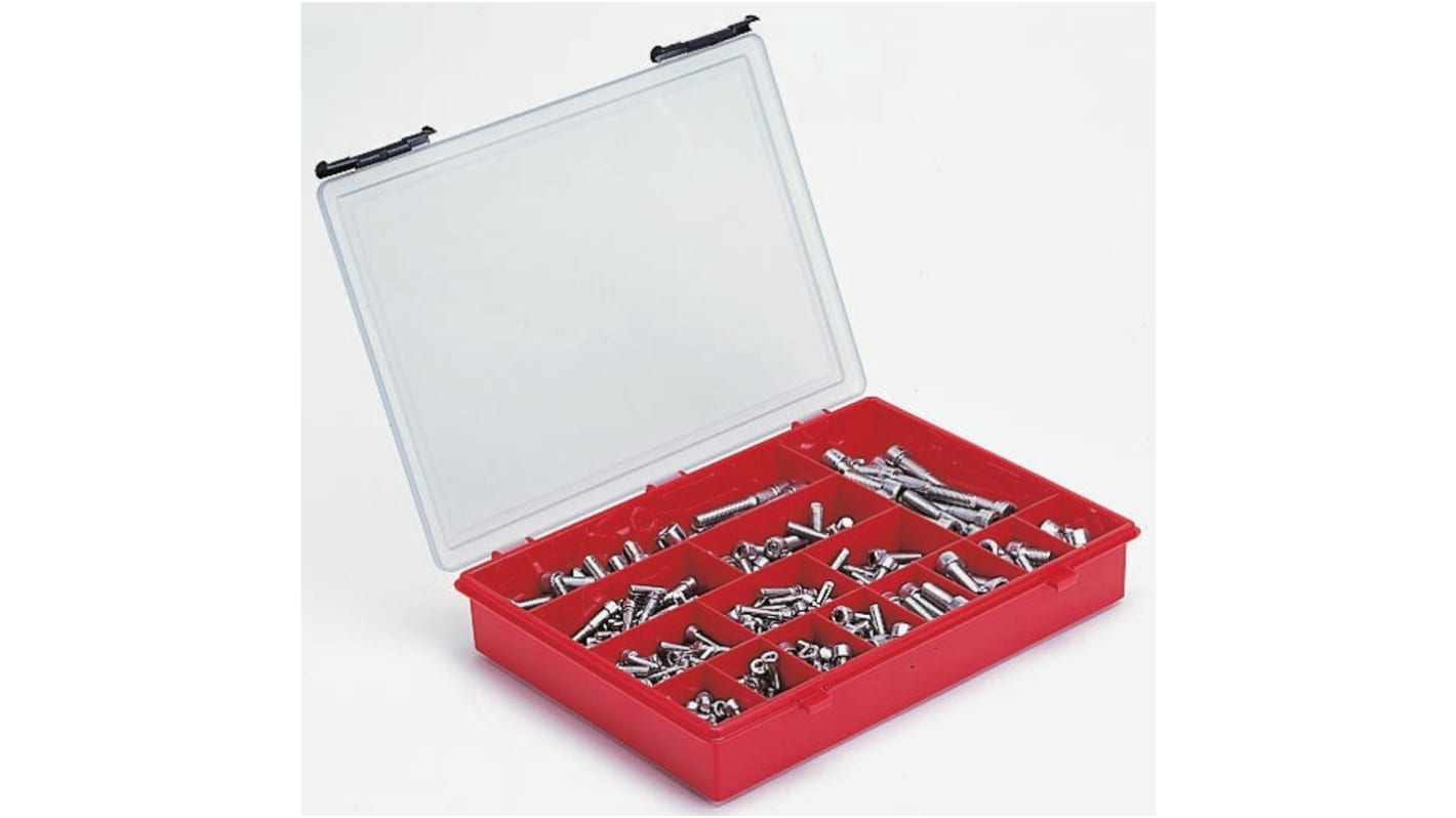 Kit viti e bulloni in Acciaio inox Liscio RS PRO, guida a Esagono incassato, 431 pezzi, filettatura M10, M12, M6, M8,