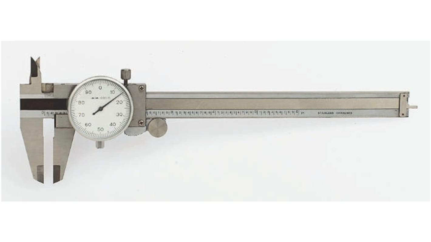 RS PRO 200mm Dial Caliper 0.02 mm Resolution, Metric