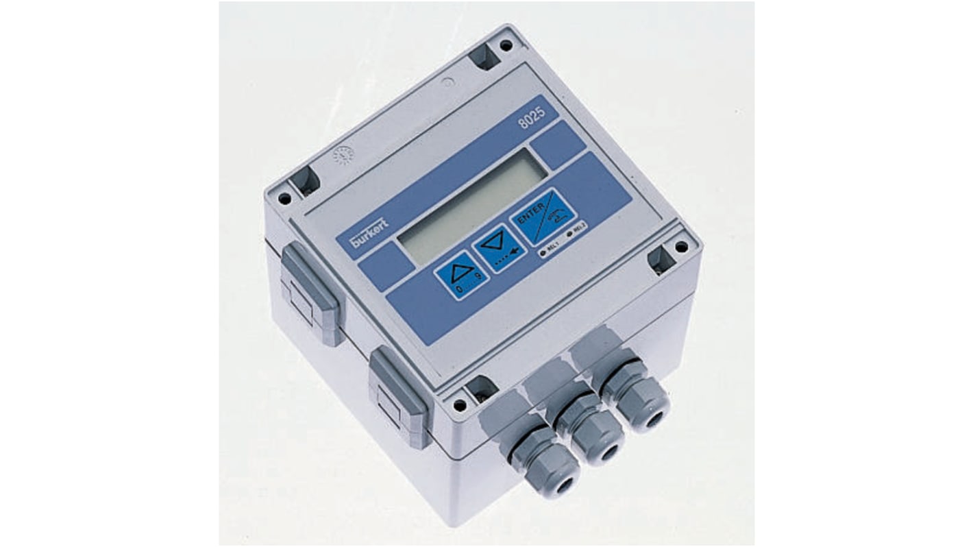 Burkert Wall Mount Flow Controller, Flow, Relay, Totalizer Output, 115 → 230 V ac, DN 15 → 50 mm Pipe