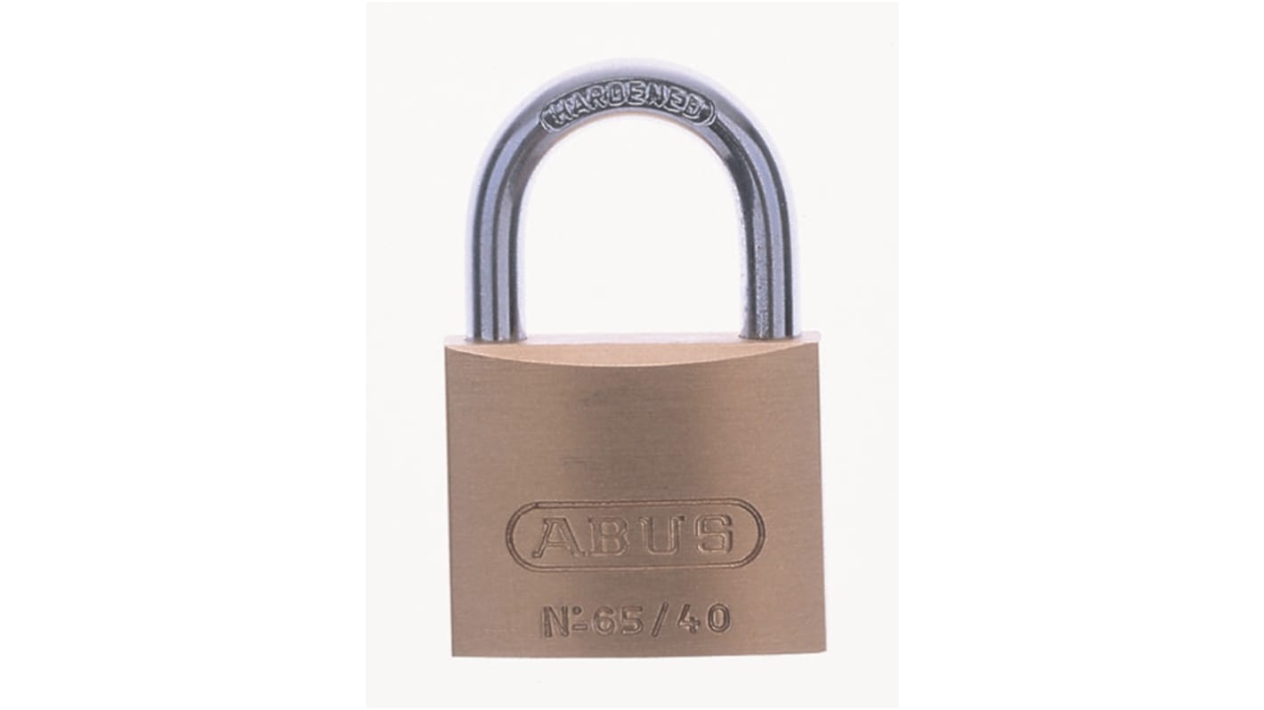 ABUS Key Weatherproof Brass, Steel Padlock, Keyed Alike, 8mm Shackle, 50mm Body