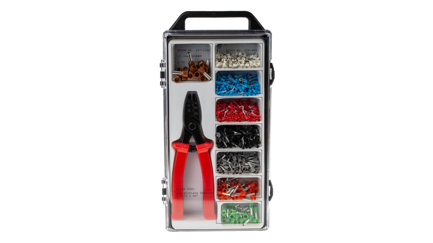 RS PRO French Colour Coded Bootlace Ferrule Crimp terminal Kit