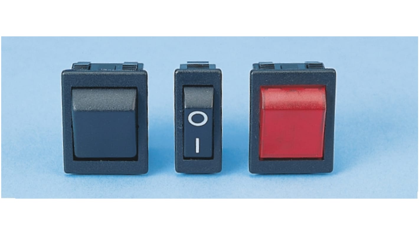 Interruttore a bilanciere Arcolectric (Bulgin) Ltd, DPST, A ritenuta Illuminato