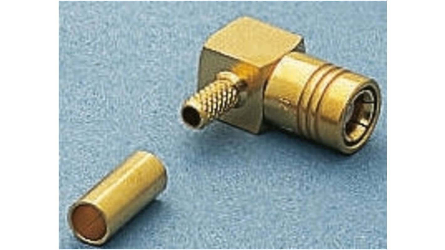 Amphenol RF SMZ Series, Plug Cable Mount Type 43 Connector, 75Ω, Crimp Termination, Right Angle Body