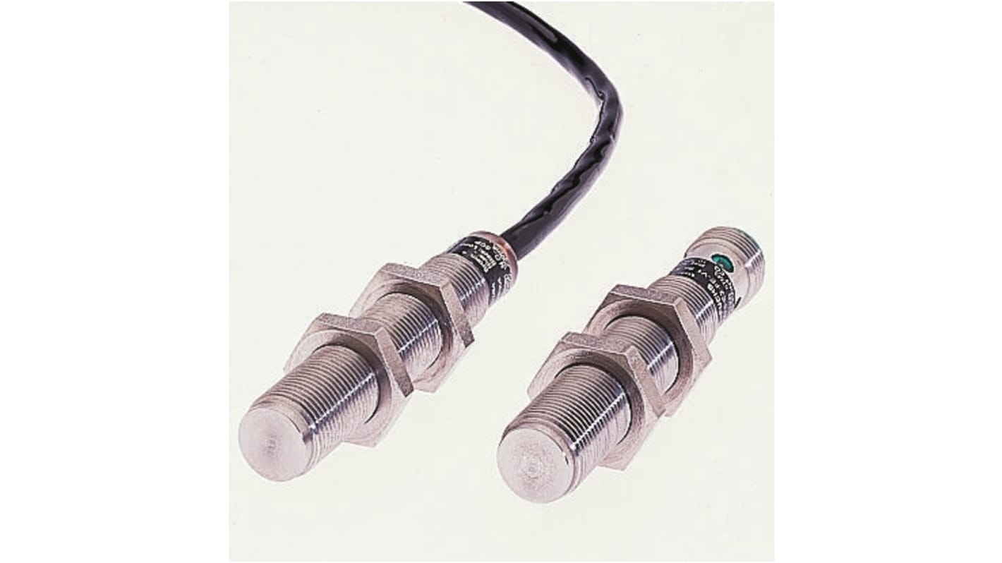 Pepperl + Fuchs Inductive Barrel-Style Proximity Sensor, M18 x 1, 5 mm Detection, NPN Output, 10 → 30 V dc, IP69K