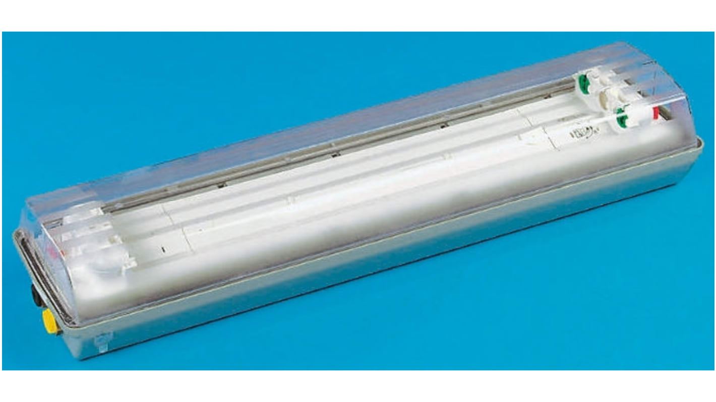 Eaton 2 x 18 W Light Fitting Hazardous Area Light, 1, 2, Twin Fluorescent, Temp T4, 120 → 240 V ac, ATEX